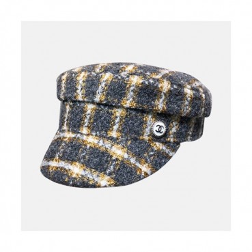 Chanel 2019 Ladies Tweed Cap - 샤넬 2019 여성용 트위드 모자 CHAM0102, 그레이