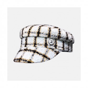 Chanel 2019 Ladies Tweed Cap - 샤넬 2019 여성용 트위드 모자 CHAM0101, 화이트