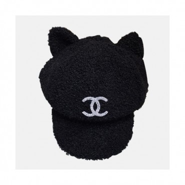 Chanel 2019 Ladies Lambs Wool Cap - 샤넬 2019 여성용 램스울 모자 CHAM0079, 블랙