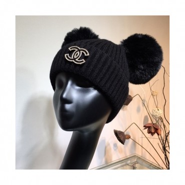Chanel 2019 Ladies Knit Cap - 샤넬 2019 여성용 니트 모자 CHAM0060, 블랙