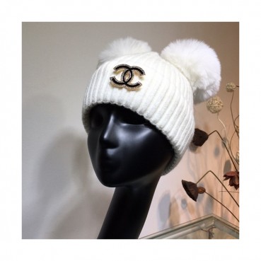 Chanel 2019 Ladies Knit Cap - 샤넬 2019 여성용 니트 모자 CHAM0058, 화이트