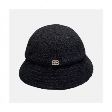 Balenciaga 2019 Ladies Lambs Wool Cap - 발렌시아가 2019 여성용 램스울 모자 BALM0007, 블랙