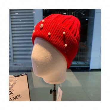 Chanel 2019 Ladies Knit Cap - 샤넬 2019 여성용 니트 모자 CHAM0052, 레드