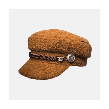 Chanel 2019 Ladies Lambs Wool Cap - 샤넬 2019 여성용 램스울 모자 CHAM0051, 브라운