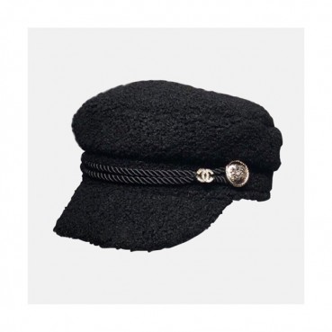 Chanel 2019 Ladies Lambs Wool Cap - 샤넬 2019 여성용 램스울 모자 CHAM0049, 블랙