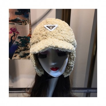 Prada 2019 Ladies Lambs Wool Cap - 프라다 2019 여성용 램스울 모자 PRAM0002, 베이지