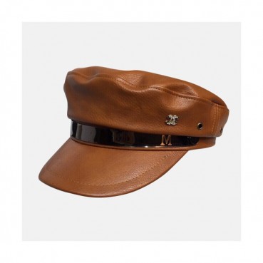 Chanel 2019 Ladies Leather Cap - 샤넬 2019 여성용 레더 모자 CHAM0024, 브라운