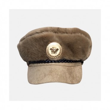 Versace 2019 Ladies Fur Cap - 베르사체 2019 여성용 퍼 모자 VERM0001, 카키브라운