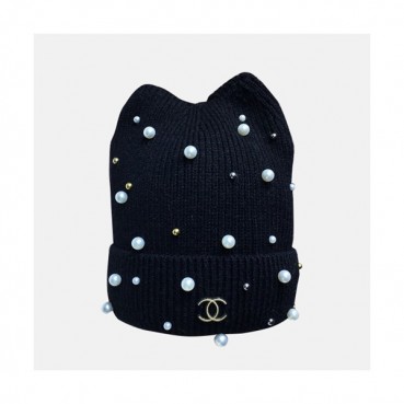 Chanel 2019 Ladies Knit Cap - 샤넬 2019 여성용 니트 모자 CHAM0019, 블랙