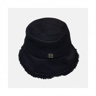 Balenciaga 2019 Ladies Lambs Wool Cap - 발렌시아가 2019 여성용 램스울 모자 BALM0001, 블랙
