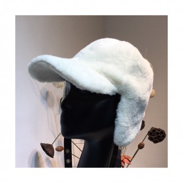 Fendi 2019 Ladies Lambs Wool Cap - 펜디 2019 여성용 램스울 모자 FENM0001, 화이트