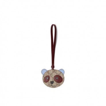 구찌 남/녀 GG 엠블럼 캔버스 판다 백 참 키체인 - Gucci Unisex Emblem Canvas Key Ring 