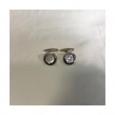 BURBERRY   MENS WHITE GOLD  CUFFS -  버버리   남성용 18k도금 화이트 골드 커프스 단추