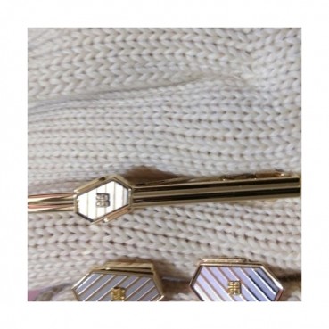 GIVENCHY  MENS  YELLOW  GOLD   CUFFS -  지방시  남성용  18k도금 옐로우  골드 커프스 단추 세트