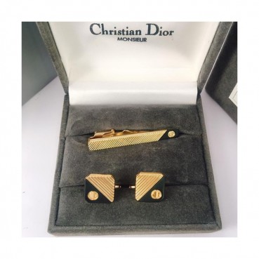 DIOR  MENS  YELLOW  GOLD   CUFFS -  디올  남성용  18k도금 옐로우  골드 커프스 단추 세트