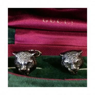 GUCCI   MENS BLACK  GOLD  CUFFS - 지방시  남성용 18k도금 블랙 골드 커프스 단추