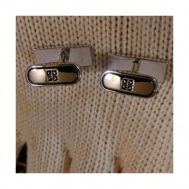 GIVENCHY   MENS WHITE GOLD  CUFFS - 지방시  남성용 18k도금 화이트 골드 커프스 단추