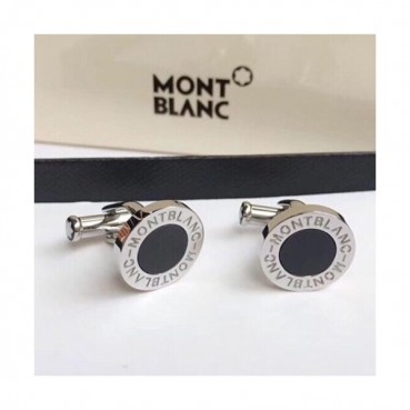 MONTBLANC  MENS WHITE GOLD  CUFFS - 몽블랑  남성용 18k도금 화이트 골드 커프스 단추