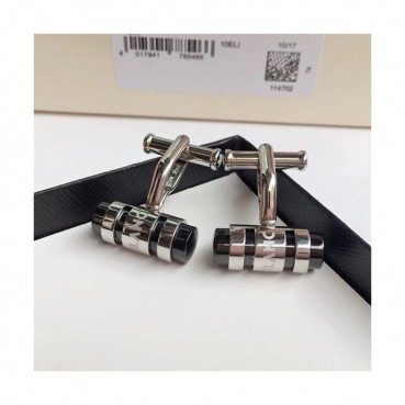 MONTBLANC  MENS WHITE GOLD  CUFFS - 몽블랑  남성용 18k도금 화이트 골드 커프스 단추