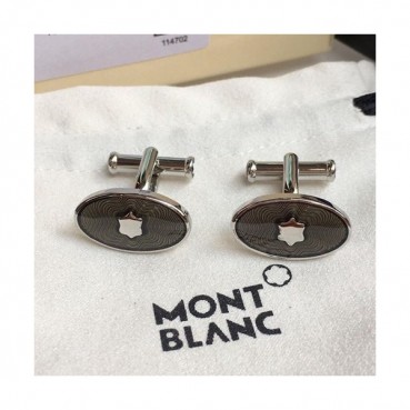 MONTBLANC  MENS WHITE GOLD  CUFFS - 몽블랑  남성용 18k도금 화이트 골드 커프스 단추