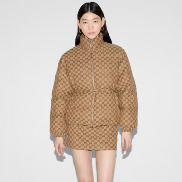 구찌 여성 GG 캔버스 봄버 재킷 - Gucci Womens GG canvas Bomber Jacket 