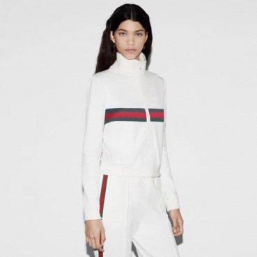 구찌 여성 저지 드릴 재킷 위드 웹 & 팬츠 - Gucci Womens Jersey Drill Jackt & Pants 