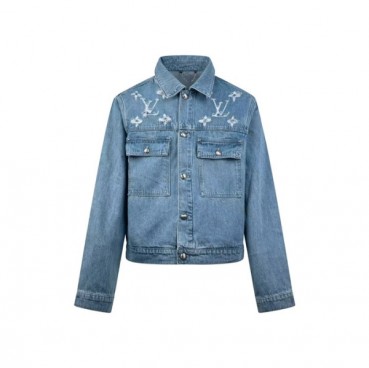 루이비통 남성 데님 재킷 - Louis vuitton Mens Denim Jacket 