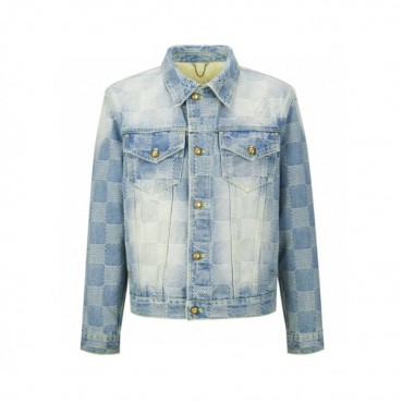 루이비통 남성 데님 재킷 - Louis vuitton Mens Denim Jacket 