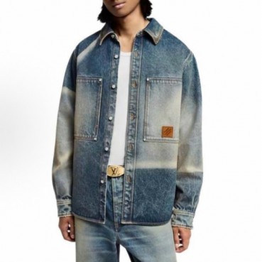 루이비통 남성 데님 재킷 - Louis vuitton Mens Denim Jacket 