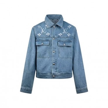 루이비통 남성 데님 재킷 - Louis vuitton Mens Denim Jacket 
