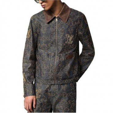 루이비통 남성 데님 재킷 - Louis vuitton Mens Denim Jacket 