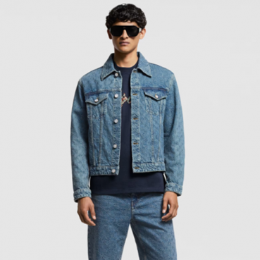 루이비통 남성 데님 재킷 - Louis vuitton Mens Denim Jacket 