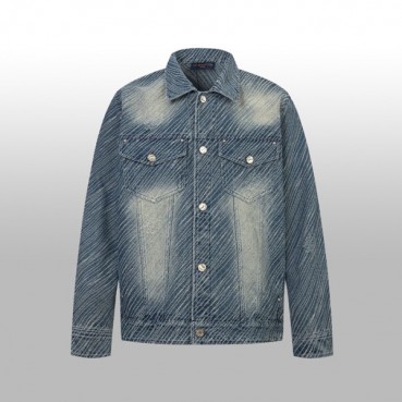 루이비통 남성 데님 재킷 - Louis vuitton Mens Denim Jacket 