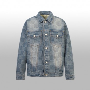 루이비통 남성 데님 재킷 - Louis vuitton Mens Denim Jacket 