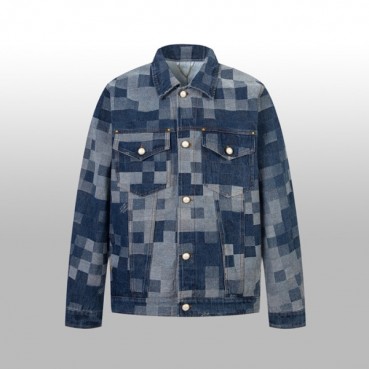 루이비통 남성 데님 재킷 - Louis vuitton Mens Denim Jacket 