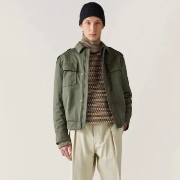 로로피아나 남성 카키 재킷 - Loro Piana Mens Khaki Jackets 