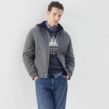 브루넬로쿠치넬리 남성 양면 자켓 - Brunello Cucinelli Mens Bomber Jackets 