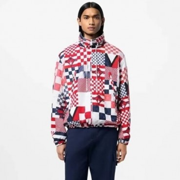 루이비통 남성 양면 재킷 - Louis vuitton Mens Reversible Nylon Windbreaker 