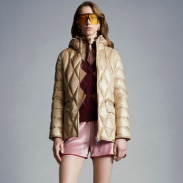 몽클레어 여성 세리냥 패딩 다운 자켓 - Moncler Womens Beige Padding 