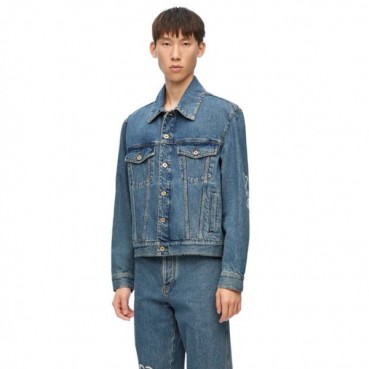 로에베 남성 블루 자켓 - Loewe Mens Blue Jackets 