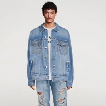 발망 남성 블루 자켓- Balmain Mens Blue Jackets 