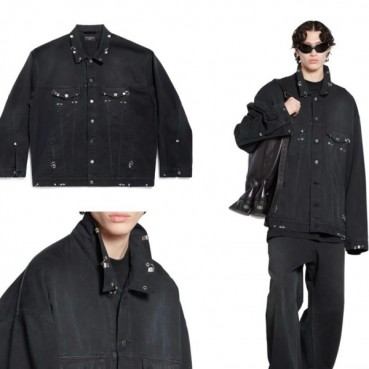 발렌시아가 남성 블랙 자켓 - Balenciaga Mens Black Jackets 