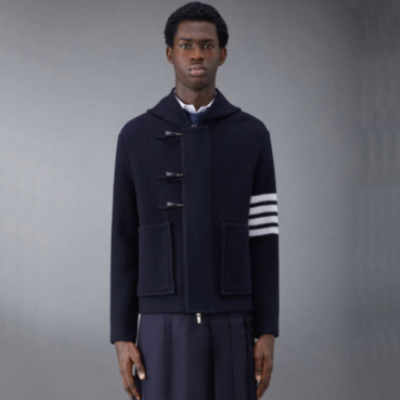 톰브라운 남성 네이비 후드자켓 - Thom Browne Mens Navy Jackets 