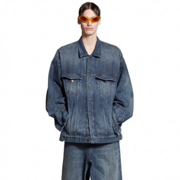 발렌시아가 남성 블루 자켓 - Balenciaga Mens Blue Jackets 