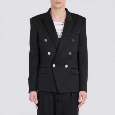 발망 남성 블랙 슈트 자켓 - Balmain Mens Black Suit Jackets 