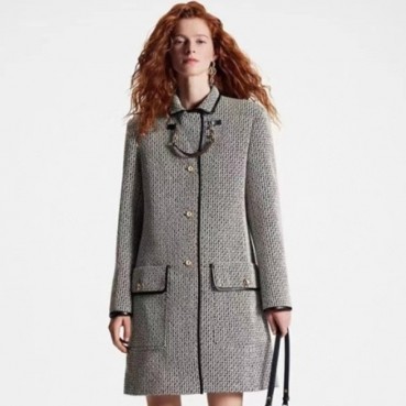 루이비통 여성 블랙 트위드 자켓 - Louis vuitton Womens Black Tweed Jackets 