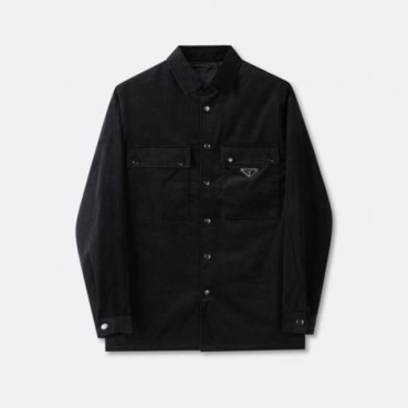 프라다 남성 블랙 골덴 자켓 - Prada Mens Black Jackets 