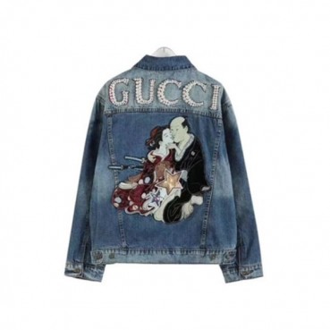 구찌 남성 캐쥬얼 블루 데님 자켓 - Gucci Mens Blue Jackets 