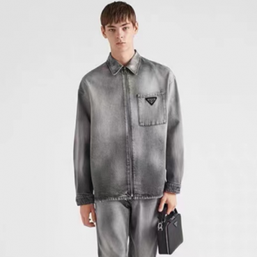 프라다 남성 블랙 집업 자켓 - Prada Mens Black Jackets 