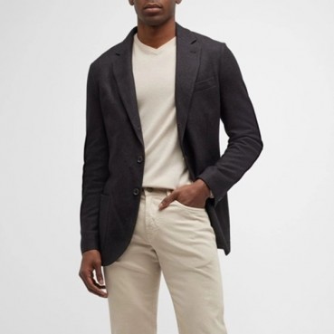 로로피아나 남성 블랙 슈트 자켓 - Loro Piana Mens Black Suit Jackets 